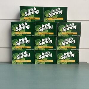 Irish Spring ORIGINAL Soap NO Flaxseed/Linseed Oil (11) Sealed Bars 3.7oz